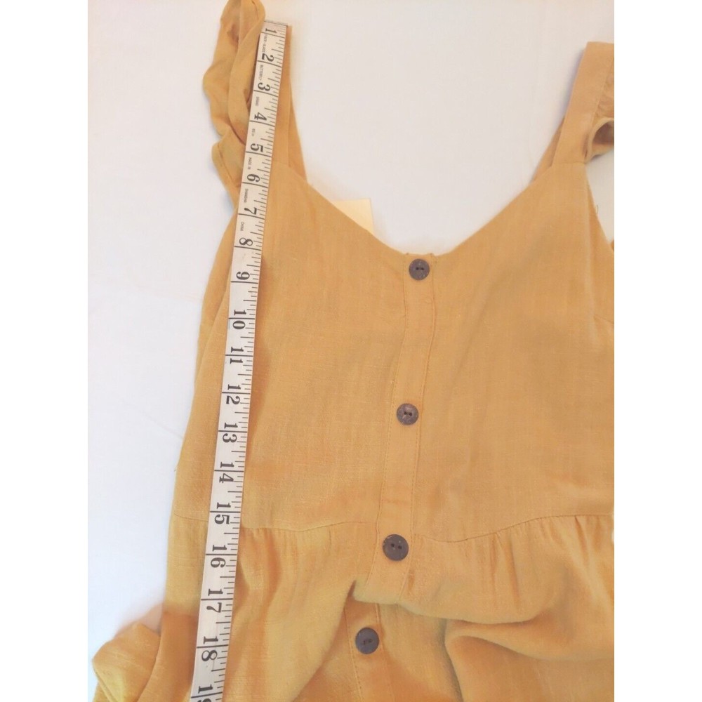 Monteau Linen Blend Midi Dress Ruffled Hem And Sleeves XS NWT - Picture 6 of 10